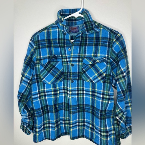 Pendleton Other - Pendleton Blue and Green Plaid Wool Shirt